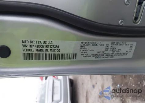 2024 Jeep Compass Limited 4X4 from USA, damaged, VIN 3C4NJDCN1RT125350